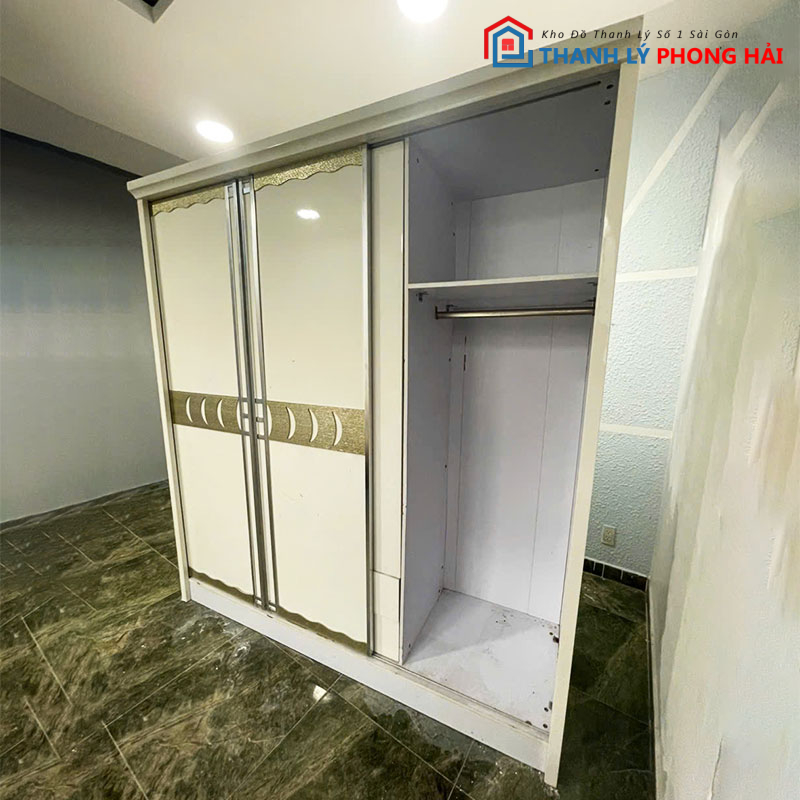 tu-quan-ao-2m02-trang-phoi-xanh-cu-2 Tủ Quần Áo 2m02 Trắng Phối Xanh Cũ