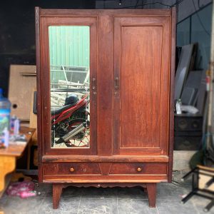 Tủ Quần Áo Cổ Điển 1m3 Gỗ Tự Nhiên Cũ