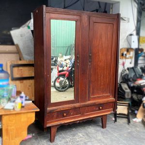 Tủ Quần Áo Cổ Điển 1m3 Gỗ Tự Nhiên Cũ