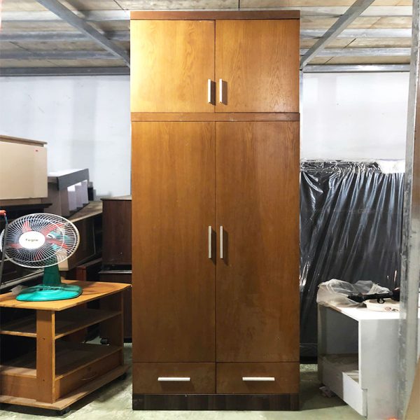 Tủ Quần Áo Cũ 4 Cánh 1m06 Kèm 2 Hộc Kéo Cũ