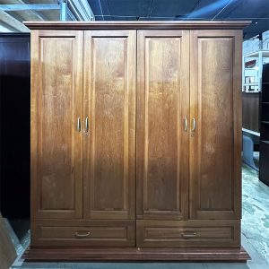 Tủ Quần Áo Gỗ Tự Nhiên 1m68 Nhiều Ngăn Cũ