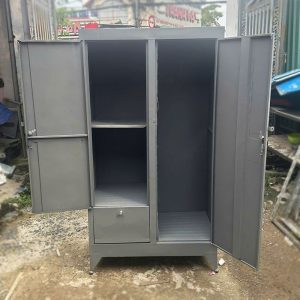 Tủ Quần Áo Sắt 84cm Có Gương (Nhiều Màu) Cũ