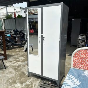Tủ Sắt Cũ 2 Cánh 88cm Có Gương Cũ
