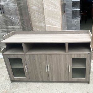 Tủ Tivi Gỗ MDF 1m5 Màu Xám 4 Cánh Cũ
