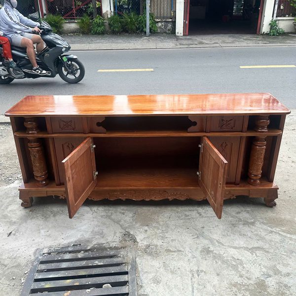Tủ Tivi Gỗ Tự Nhiên 1m8 2 Cánh Mới 99%