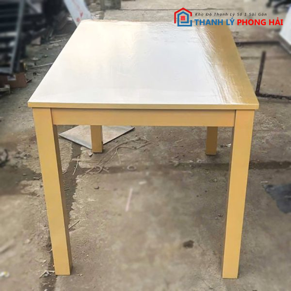Bàn Ăn Gỗ Tự Nhiên 1m15 Màu Gỗ Sáng Cũ