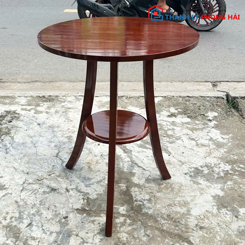 ban-cafe-2-tang-bang-go-60cm-2 Bàn Cafe 2 Tầng Bằng Gỗ 60cm