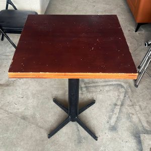 Bàn Cafe Mặt Vuông Gỗ Chân Sắt Cũ