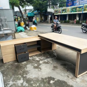 Bàn Giám Đốc Góc 2m17 Kèm Góc L Cũ