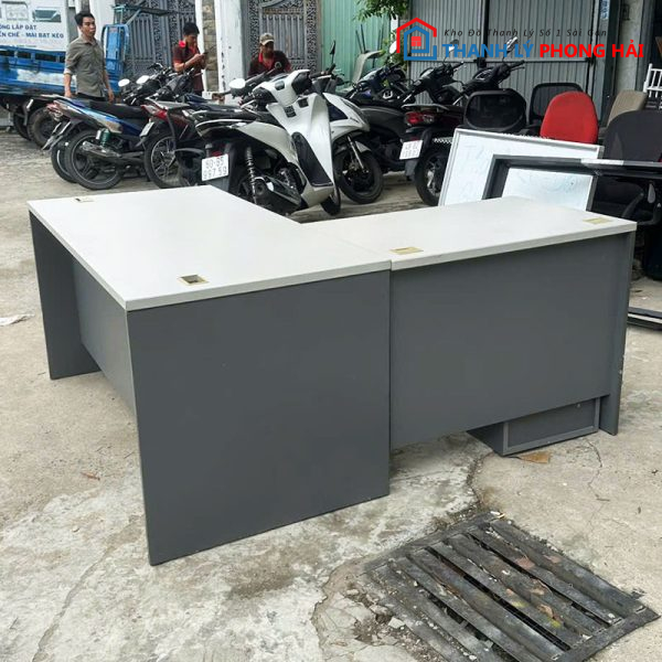 Bàn Giám Đốc Góc L 1m5 Gỗ Công Nghiệp Cũ
