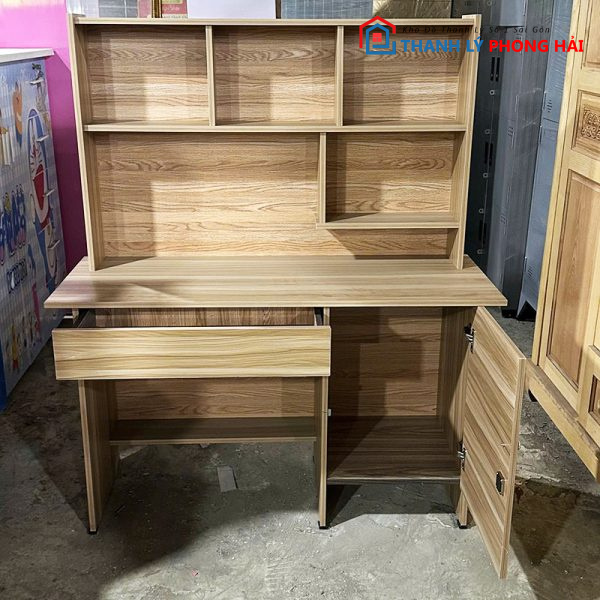 Thanh Lý Bàn Học Gỗ MDF 1m15 Phủ Melamine Mới 99%