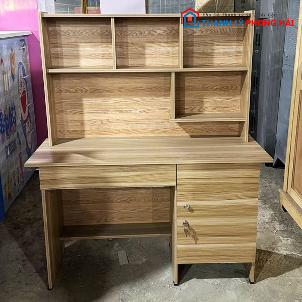 Thanh Lý Bàn Học Gỗ MDF 1m15 Phủ Melamine Mới 99%