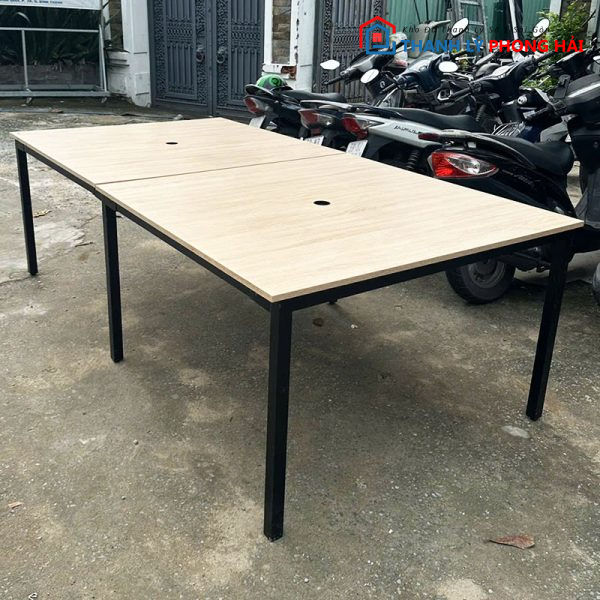 Bàn Họp 2m4 Chân Vuông Chắc Chắn Cũ