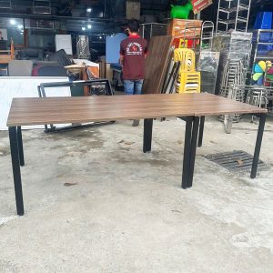 Bàn Họp Gỗ MDF 2m3 Chân Sắt Cũ