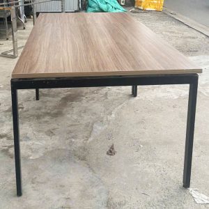 Bàn Họp Gỗ MDF 2m3 Chân Sắt Cũ