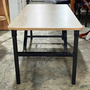 Bàn Làm Việc Chân Gập 1m2 Chân Sắt Mặt Gỗ Cũ