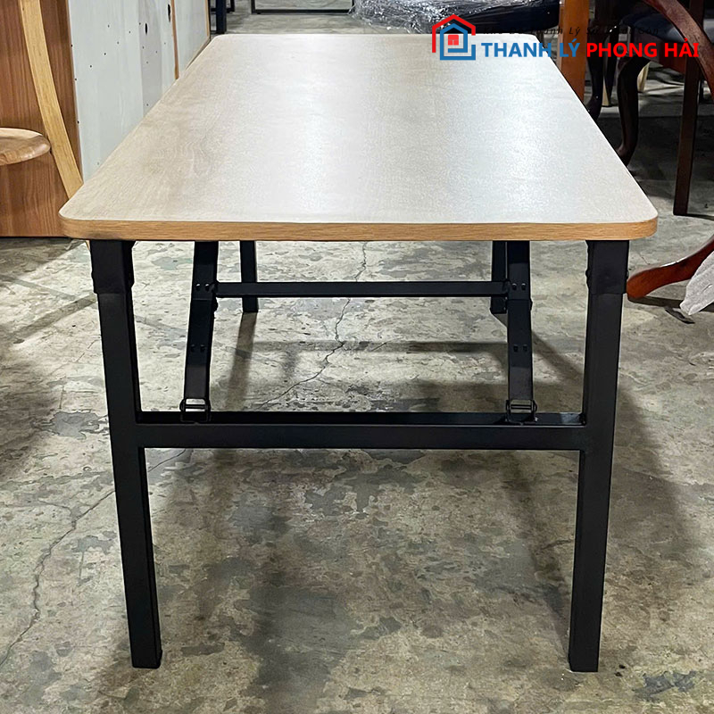 ban-lam-viec-chan-gap-1m2-chan-sat-1-1 Bàn Làm Việc Chân Gập 1m2 Chân Sắt Mặt Gỗ Cũ