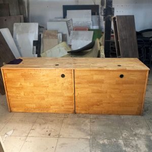 Bàn Làm Việc Cũ 2 Chỗ 2m1 Bằng Gỗ