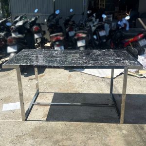Bàn Mặt Đá 1m6 Cũ Chân Inox