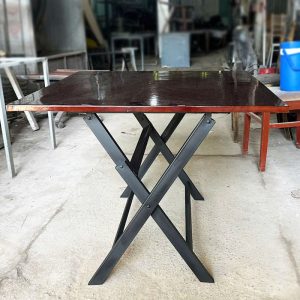Bàn Mặt Gỗ Chân Sắt 80cm Cũ