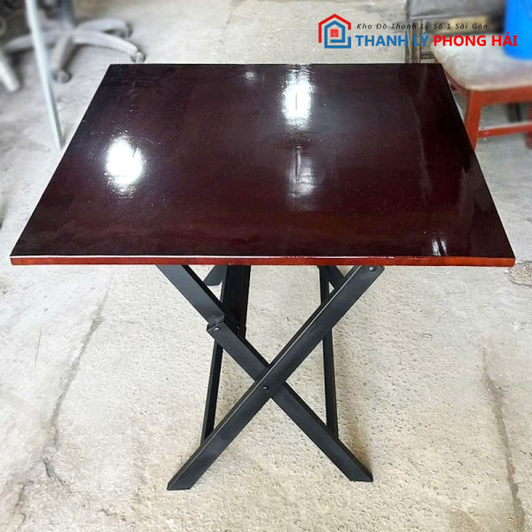 Bàn Mặt Gỗ Chân Sắt 80cm Cũ