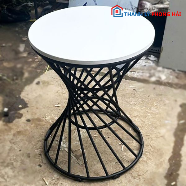 Bàn Sofa Chân Xoắn Mặt Tròn 60cm Cũ