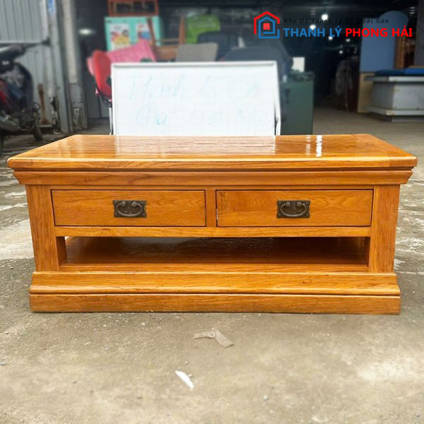 Bàn Sofa Gỗ Tự Nhiên 1m1 Kèm 4 Ngăn Kéo Cũ