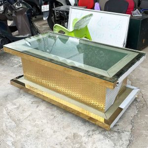 Bàn Sofa Mặt Kính 1m4 Sang Trọng Cũ