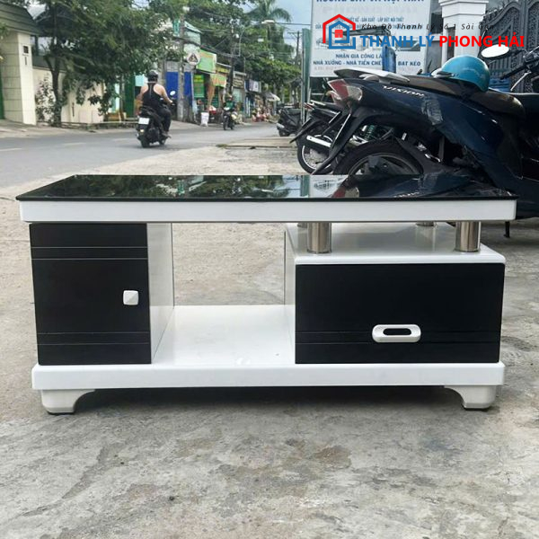Bàn Sofa Mặt Kính Có Hộc Hiện Đại Mới 99%