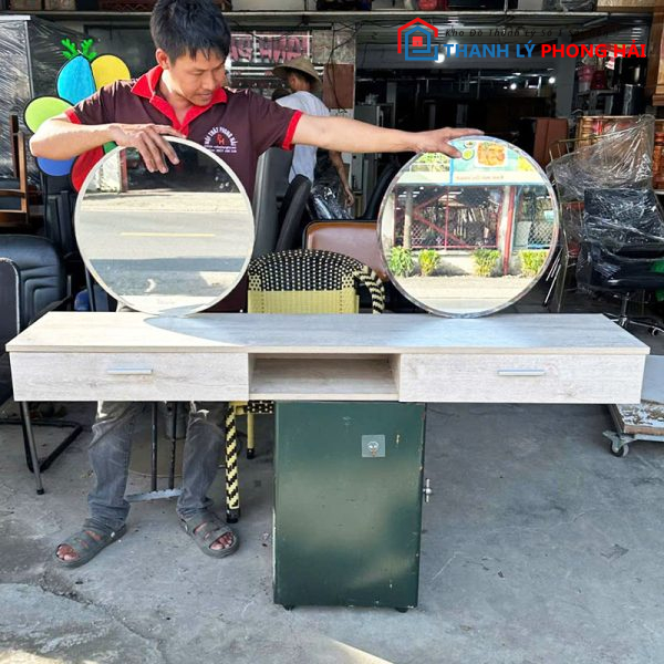 Bàn Trang Điểm Đôi 1m6 Treo Tường Hiện Đại Cũ