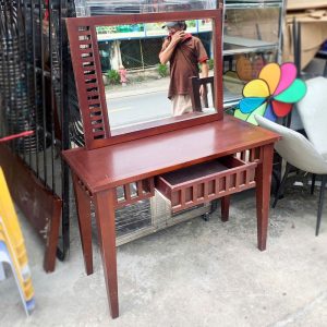 Bàn Trang Điểm Gỗ 1m05 Có Gương Lớn Cũ