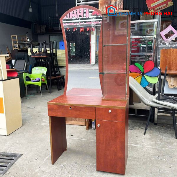Bàn Trang Điểm Gỗ 77cm Có Gương Cũ
