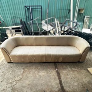 Băng Sofa Cũ Bọc Da Màu Kem 2m8