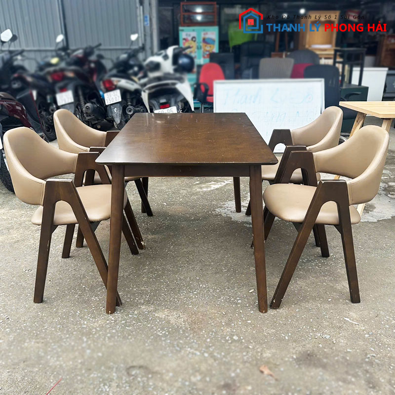 bo-ban-an-1m2-kem-ghe-chu-a-cu-2 Bộ Bàn Ăn 1m2 Kèm Ghế Chữ A Cũ