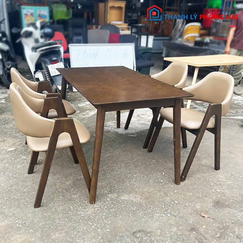 bo-ban-an-1m2-kem-ghe-chu-a-cu-3 Bộ Bàn Ăn 1m2 Kèm Ghế Chữ A Cũ