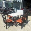 Bộ Bàn Ăn 1m4 Kèm 6 Ghế Cổ Điển Cũ