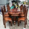 Bộ Bàn Ăn Gỗ Tự Nhiên 8 Ghế 1m9 Mới 99%