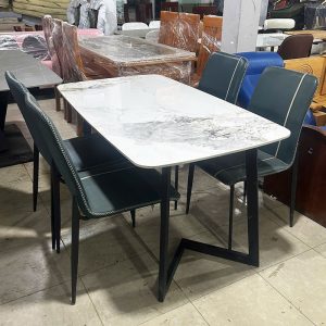 Bộ Bàn Ăn Mặt Đá 1m4 Kèm 4 Ghế Zenna Cũ