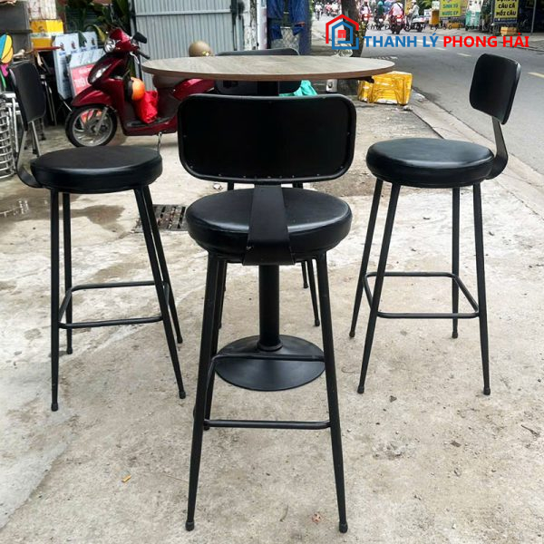 Bộ Bàn Ghế Bar Tròn 80cm Cũ