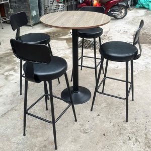 Bộ Bàn Ghế Bar Tròn 80cm Cũ