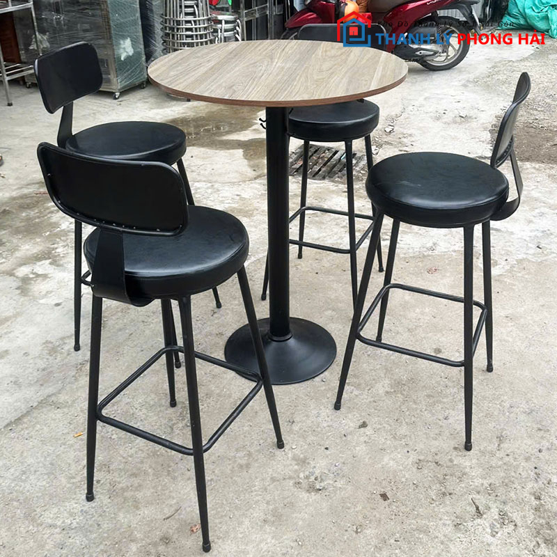 bo-ban-ghe-bar-tron-80cm-cu-2 Bộ Bàn Ghế Bar Tròn 80cm Cũ