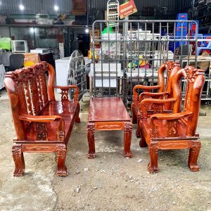 Bộ Salon 1m8 Gỗ Tự Nhiên Cũ Tay 10
