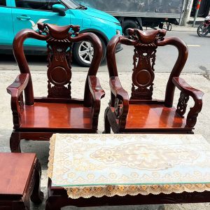 Bộ Salon Gỗ Tay 8 1m7 Cũ Sang Trọng
