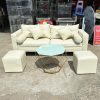 Bộ Sofa Bọc Da Kèm 2 Đôn Vuông Mới (Nhiều Màu)