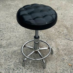 Đôn Xoay Nệm Da Cũ Chân Inox