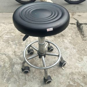Đôn Xoay Nệm Da Cũ Chân Inox