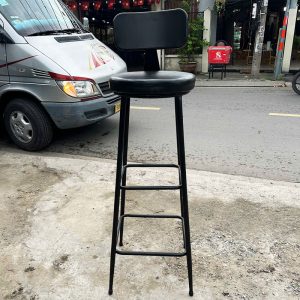 Ghế Bar Cao 1m1 Đệm Da Có Tựa