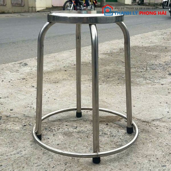 Ghế Inox Cũ Tròn Có Khung Và Không Khung Cũ