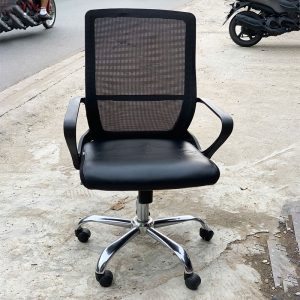 Ghế Xoay Hòa Phát Lưng Lưới Nệm Da Cũ
