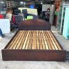 Giường Gỗ 1m6 Màu Nâu Đậm Cũ